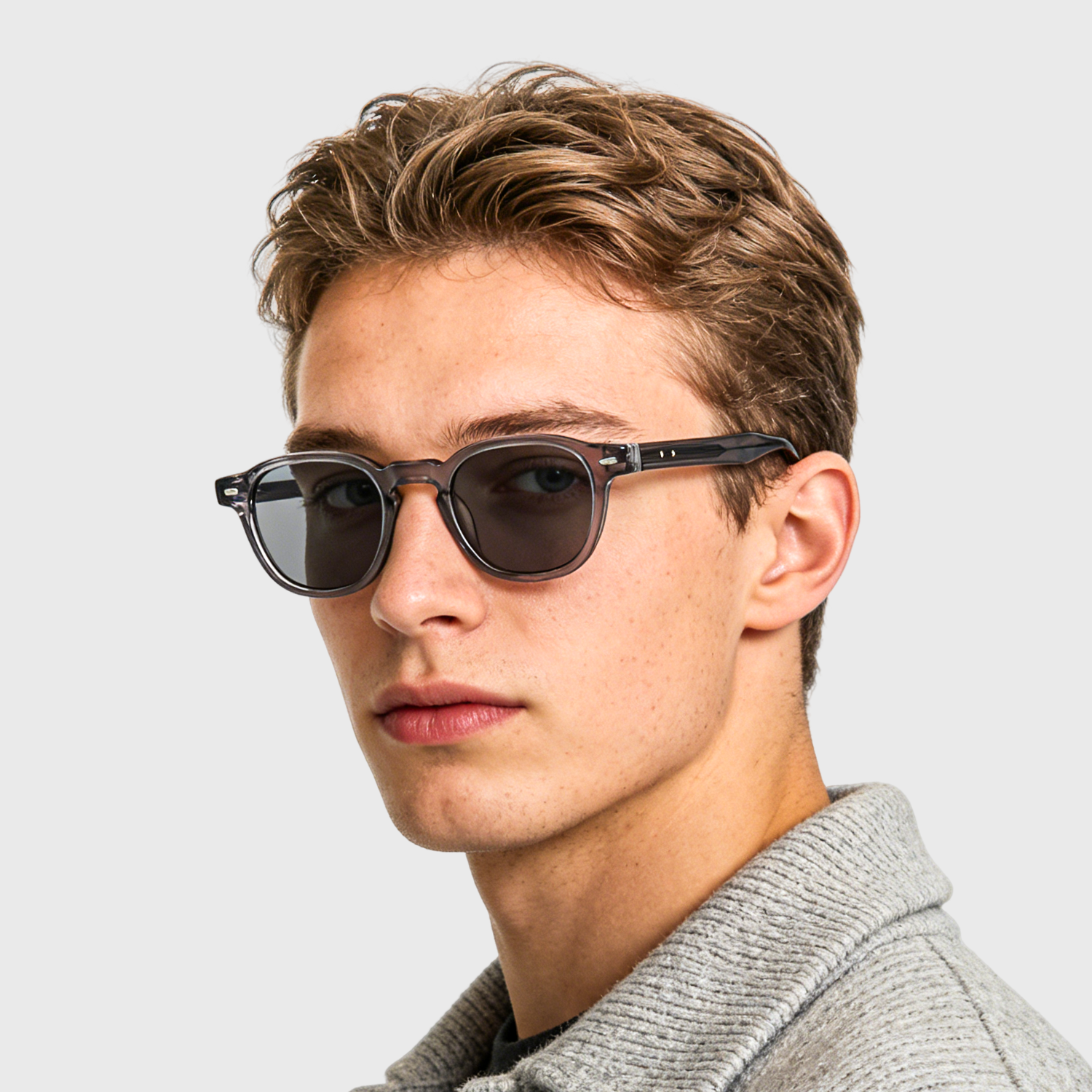 Brown Round Sunglasses